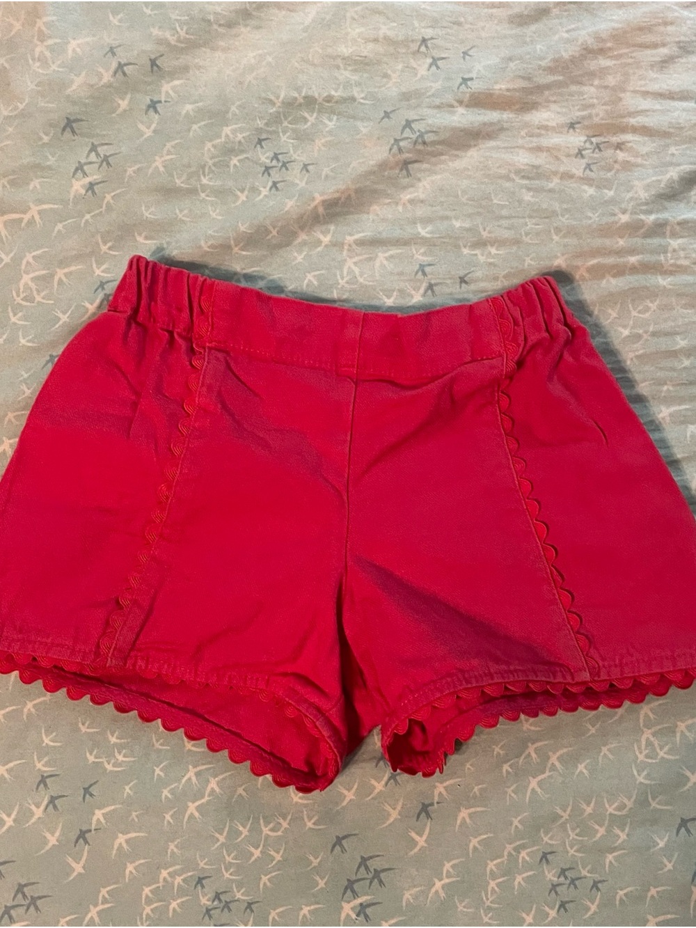 Jacadi Bright Pink Scallop-Trim High Waist Girls' Shorts
